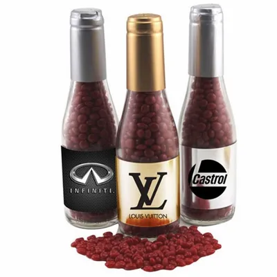 Champagne Bottle with Red Hots 8" - Custom Patch