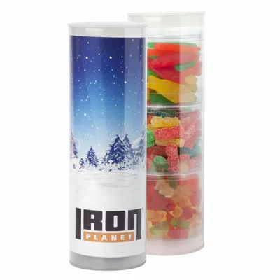 Clever Candy 3 Piece Gift Tube with Gummy Candy - Custom Patch