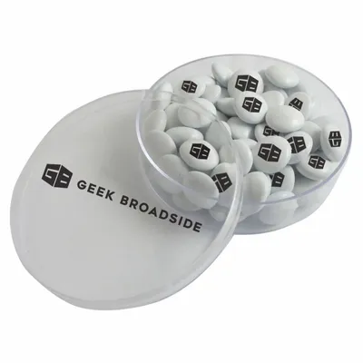 Small Round Acrylic with Imprinted Chocolate Buttons - Custom Patch