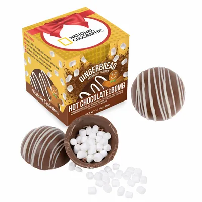 Hot Chocolate Bomb Gingerbread Flavor in Full Color Box - Custom Patch