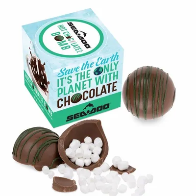Hot Chocolate Bomb with Green Drizzle - Custom Patch
