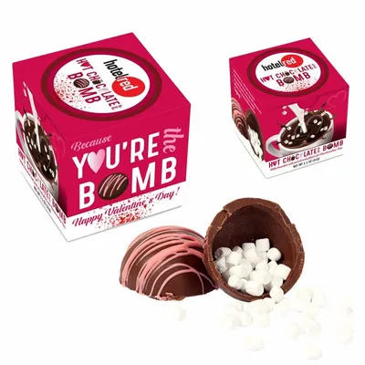 Hot Chocolate Bomb with Pink Drizzle - Custom Patch