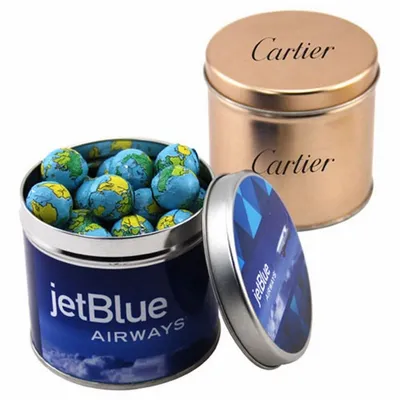 Round Tin with Chocolate Globes - SBF4100 - Custom Patch