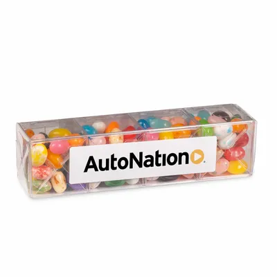 4 Cube Acetate Gift Box with Gourmet Jelly Beans - Custom Patch
