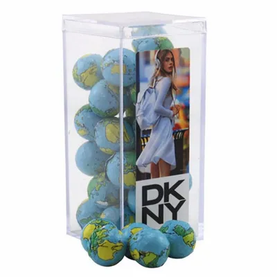 Acrylic Box with Chocolate Globes - Medium - Custom Patch