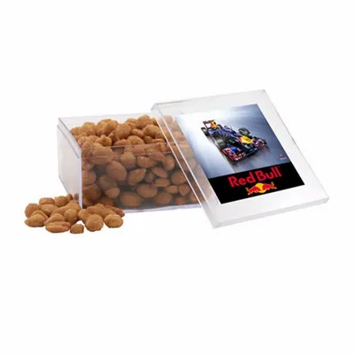 Acrylic Box with Honey Roasted Peanuts - Large - Custom Patch