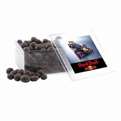 Acrylic Box with Choc Espresso Beans - Large - Custom Patch