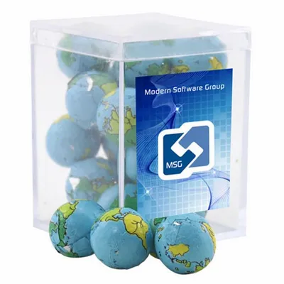 Acrylic Box with Chocolate Globes - Small - Custom Patch