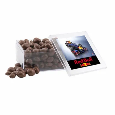 Acrylic Box with Choc Covered Peanuts - Large - Custom Patch