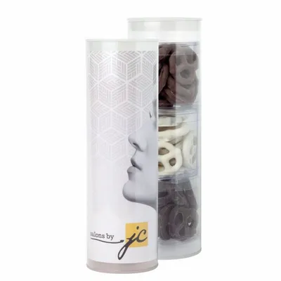 3 Piece Gift Tube with Gourmet Pretzels - Custom Patch