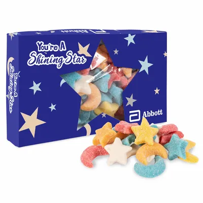 You're a Star Die Cut Box w/ Gummy Glitter Sour Stars & Moons - Custom Patch