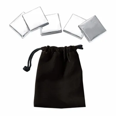 Velour Pouches with Chocolate Squares - Custom Patch