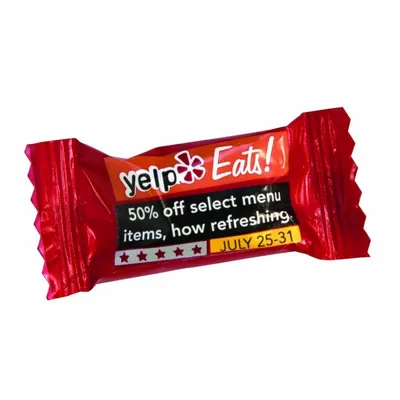 4 Color Process Jumbo Wrapped Peppermints - Custom Patch