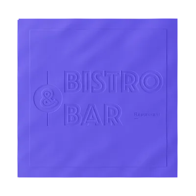 Custom Debossed Beverage Napkin - Custom Patch