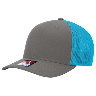 CHARCOAL/NEON BLUE CHARCOAL/NEON BLUE - Custom Patch