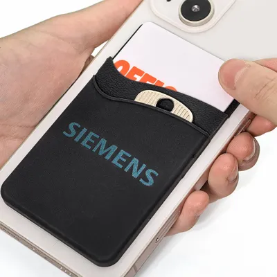 Silicone Phone Wallet Dual Card Holder - Custom Patch
