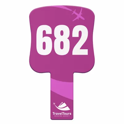 Paddle Shape Auction Paddles - Custom Patch