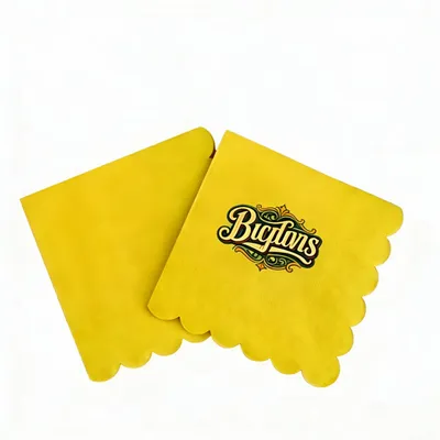 Scallop Beverage Napkins - Custom Patch