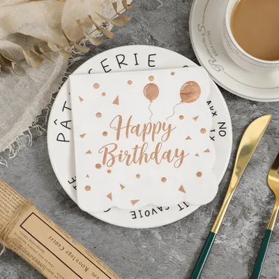 Scallop Foil Stamped Napkins - Custom Patch