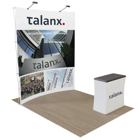 2,4 m x 2,4 m Messedisplays - Custom Patch