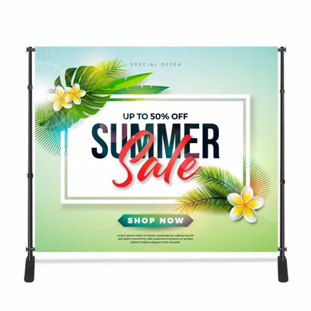Adjustable Stand Banners - Custom Patch