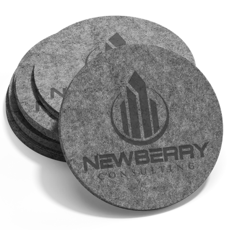 Absorbent Felt Coaster - Custom Patch