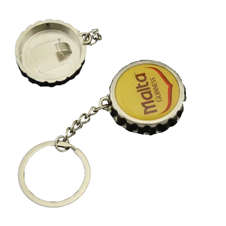 Bottle Cap-shaped Bottle Opener Keychain Bottle Cap-shaped Bottle Opener Keychain - Custom Patch