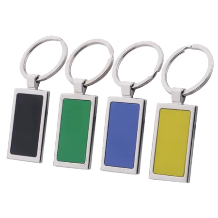 Colored Rectangle Metal Keychain Colored Rectangle Metal Keychain - Custom Patch