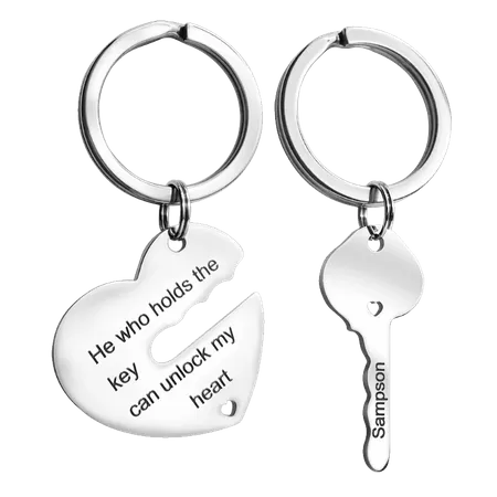 Metal Keychain for Couples Metal Keychain for Couples - Custom Patch