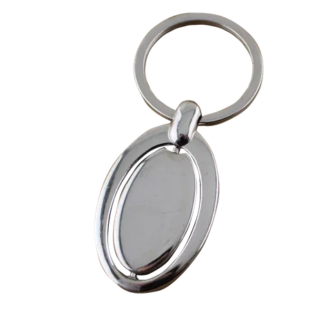 Spinning Oval Metal Keychain Spinning Oval Metal Keychain - Custom Patch
