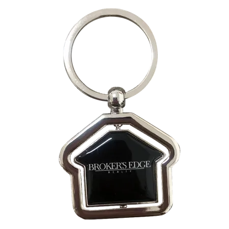 Spinning House Metal Keychain Spinning House Metal Keychain - Custom Patch