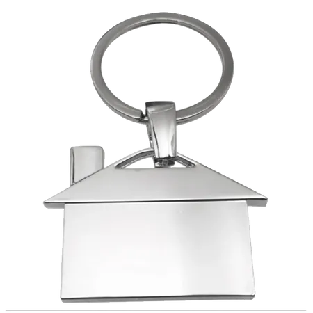 House-Shaped Metal Keychain House-Shaped Metal Keychain - Custom Patch