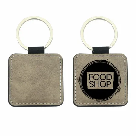 Sublime Square Leather Keychain Sublime Square Leather Keychain - Custom Patch