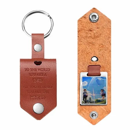 Artistic Laser Cut Leather Keychain Artistic Laser Cut Leather Keychain - Custom Patch