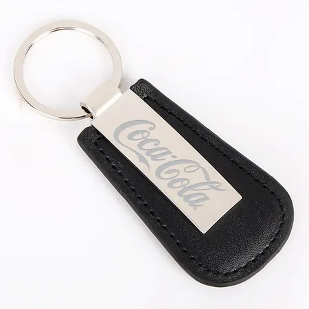 Superior Metal & Leather Keychain Superior Metal & Leather Keychain - Custom Patch