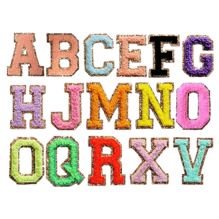 Chenille Letters with Metallic Backing - Custom Patch
