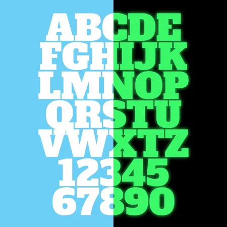 Alphanumeric Glow In The Dark Patches - Custom Patch