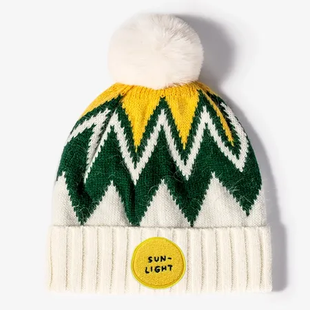 Charming Rabbit Hair Fabric Beanies - Custom Patch