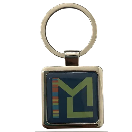 Epoxy Square Metal Keychain Epoxy Square Metal Keychain - Custom Patch