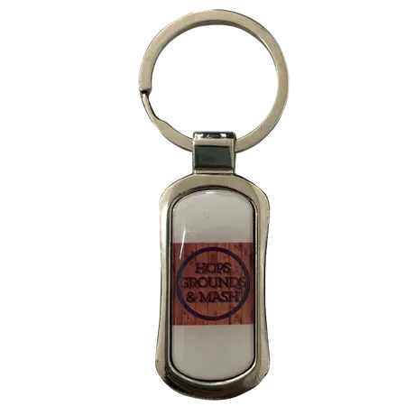 Stylish Rectangle Metal Keychain Stylish Rectangle Metal Keychain - Custom Patch