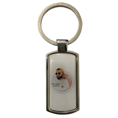 Straight Rectangle Metal Keychain Straight Rectangle Metal Keychain - Custom Patch