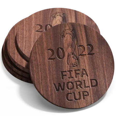 Custom Handmade Walnut Coaster - Custom Patch