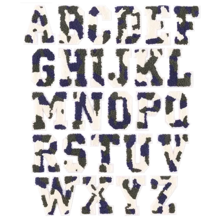 Chenille Camo Letters Patches - Custom Patch