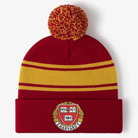Genteel Bobble Acrylic Fiber Beanies - Custom Patch