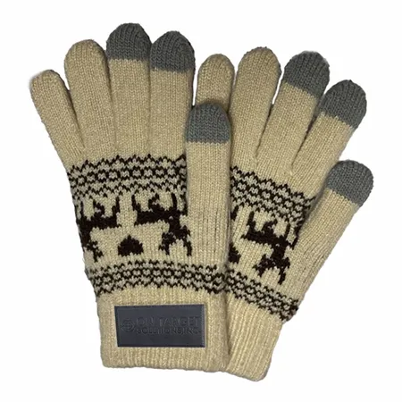 Reindeer Winter Cotton Gloves - Custom Patch