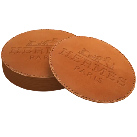 Leather Coasters - Custom Patch