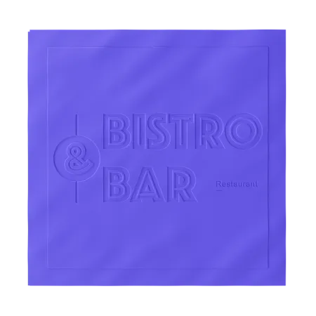 Custom Debossed Beverage Napkin - Custom Patch