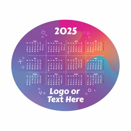 Colorful Gradient Calendar Mouse Pad - Custom Patch