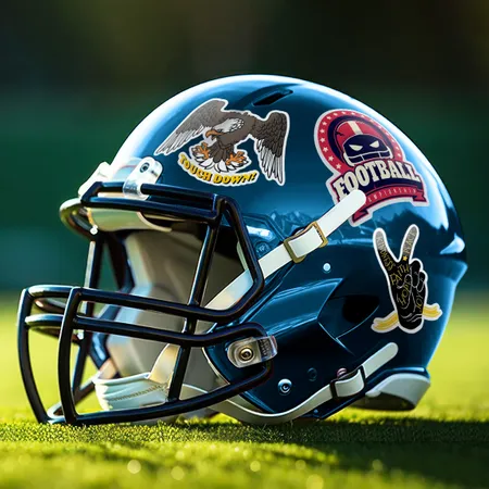 Football Helmet Stickers Football Helmet Stickers - Custom Patch