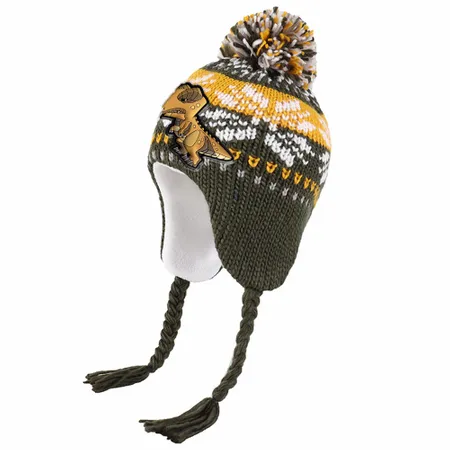 Whimsy Warmer Acrylic Kid Beanies with Earflaps - Custom Patch